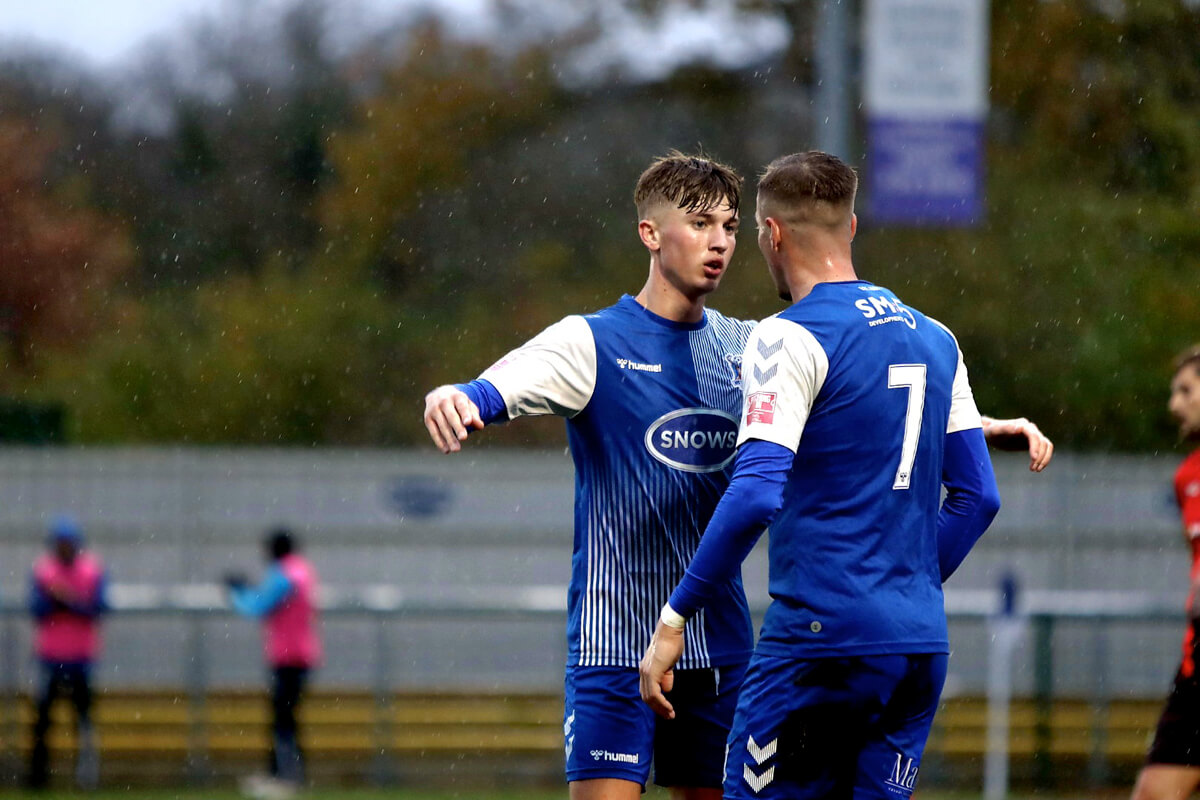 Matty Burrows_Conor Whiteley_Goal Celebration_AFC Totton vs Tavistock AFC_SLD1S-13_SatNov2022_by Tom Phillips.jpg