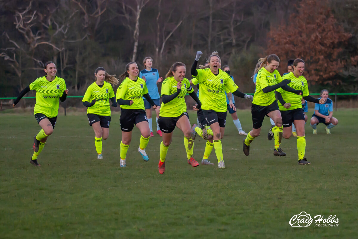 AFC Totton Women celebrate HCWFL Cup Q-Final Penalty Shoot-Out win vs Eling Ladies_Jan2024.jpg