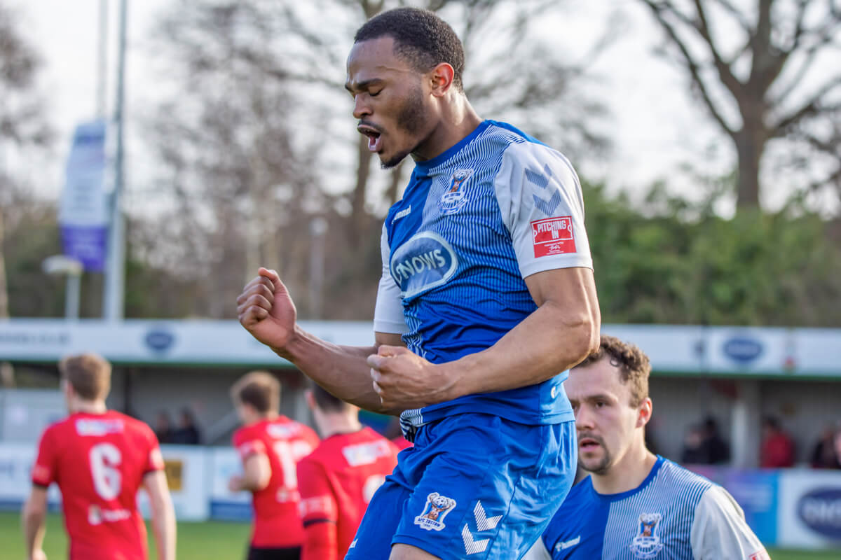 Hisham Kasimu_Goal Celebration_Brett Williams-1_AFC Totton vs Cirencester Town_SLD1S_12Mar22.jpg