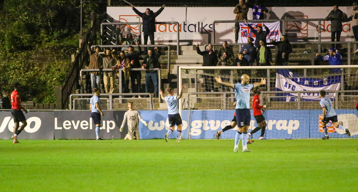 Tony Lee_Goal Celebration_Lewes vs AFC Totton_FATr2_Sat16Nov2024.jpg