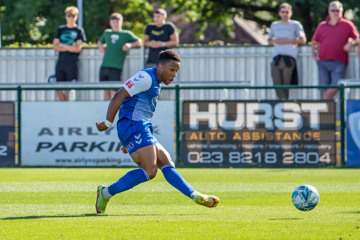 Jordan Ragguette-1_GOAL_AFC Totton vs Melksham Town_FA Cup Prelim_Sat20Aug2022.jpg