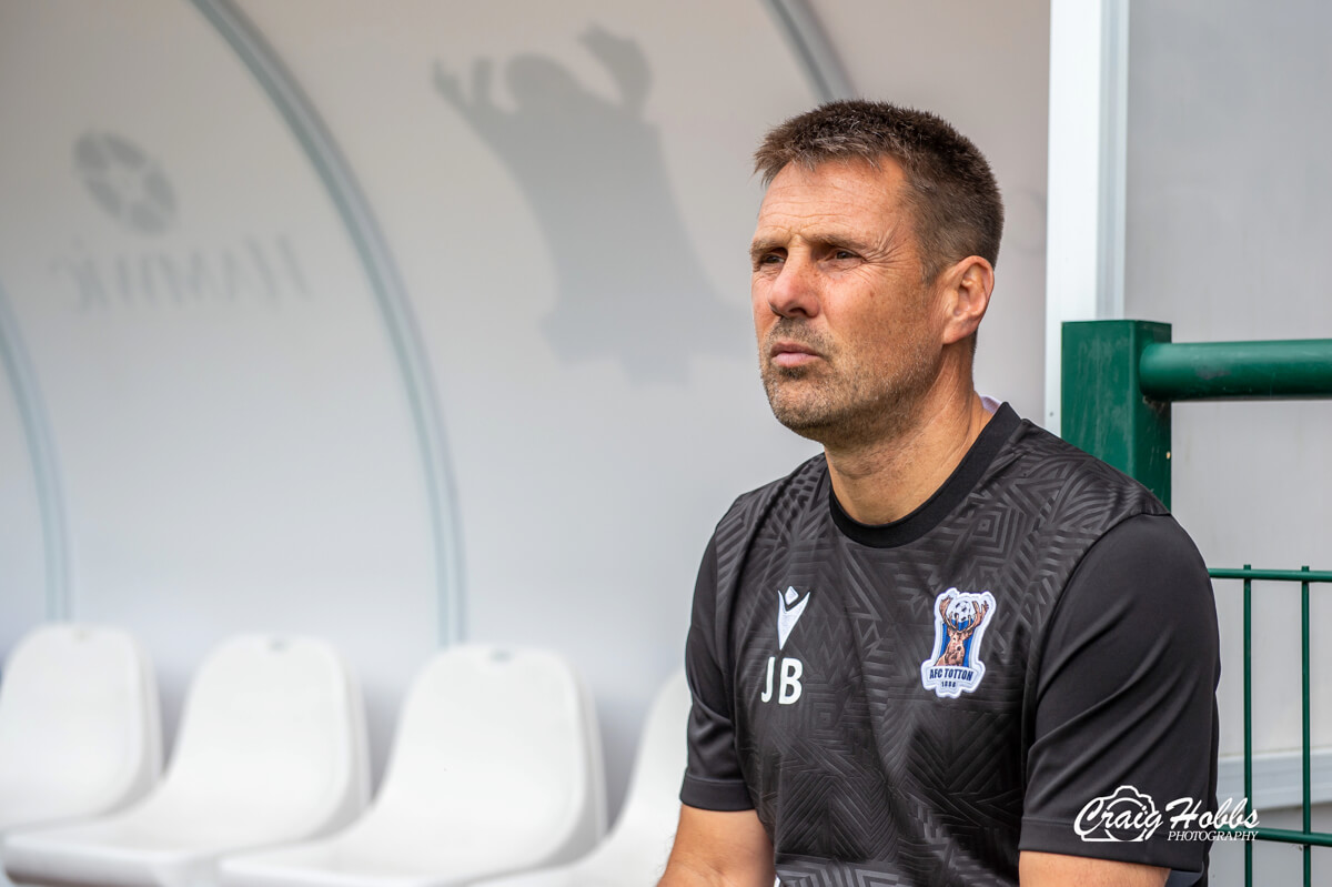 Jimmy Ball_AFC Totton Manager_AFC Totton vs Hamworthy United_Pre-Season-7_Sat29Jul2023.jpg