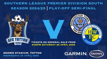 PLAY-OFF SEMI-FINAL TICKETS ON GENERAL SALE FROM 6:00PM SATURDAY